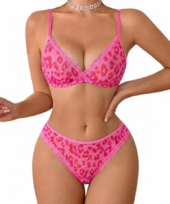 Avidlove Bikini Damen Set Sexy Mesh Print Bademode Zweiteiliger Badeanzug | V Ausschnitt,Triangel Low Waist，Elastischer Netz,Unifarben oder mit Drucken,Spitzenkante,Strand und Urlaub