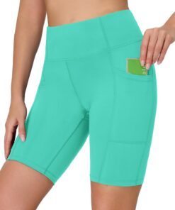 Badeshorts Damen Hohe Taille Bauchweg Schwimmshorts UV Schutz UPF 50+ Badehose Schnelltrocknend Chlorresistent Schwimmhose mit Innenslip und Taschen Verstellbarem Kordelzug