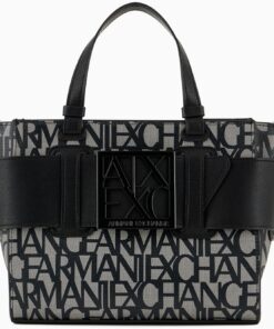 Armani Exchange Mittelgroße Logoleiste, Crossbody-Reißverschluss oben