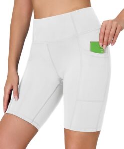 Badeshorts Damen Hohe Taille Bauchweg Schwimmshorts UV Schutz UPF 50+ Badehose Schnelltrocknend Chlorresistent Schwimmhose mit Innenslip und Taschen Verstellbarem Kordelzug
