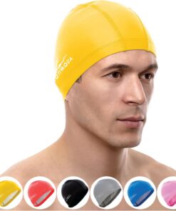 AqtivAqua Spandex Badekappe für Schwimmer mit Schutzschicht