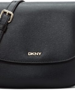 DKNY Damen Bryant Saddle Bag, Black/Gold, Einheitsgröße EU