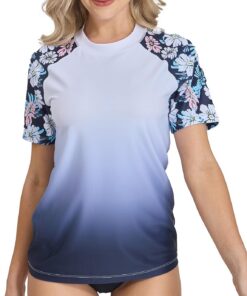Damen Schwimmshirt Rashguard Kurzarm – UV-Schutz 50+ für Strand & Wassersport, Schnelltrocknend, 4-Wege-Stretch, Atmungsaktiv, Leichtes Material für Schwimmen, Surfen & SUP