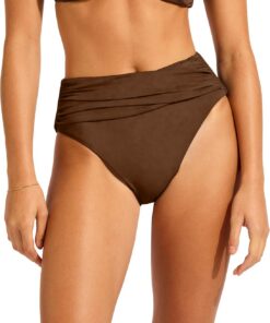 Seafolly Damen High Waist Wrap Front Pant Bikini-Unterteile