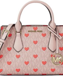 Michael Kors Sheila Small Embellished Signature Logo Satchel Powder Blush