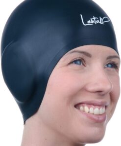 Badekappe Gehörschutz 3D - Badehaube - Badekappe Damen Herren Mädchen Jungen - Bademütze - Schwimmmütze Damen Wasserdicht - Schwimmhaube für Kurze und Lange Haare - Schwimmkappe - Swim Cap