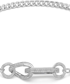 Swarovski Dextera, Halskette, Pavé, Gliedermischung, Weiß, rhodiniert 5655638, Einheitsgröße, Kristall, Rhodiniert
