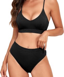 DaiLiWei Tanga-Bikini-Set für Damen, 2-teilig, brasilianischer Badeanzug für Teenager, Push-Up-Top, Mikro-Bikini