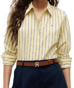 Tommy Hilfiger Damen Summer Poplin Regular Shirt Ww0ww51155 L/S Shirt (1er Pack)