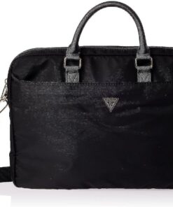 Guess Tasche GUCB15NTMLBK 16" schwarz Nylon Triangle Logo, 16 Zoll