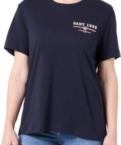 Gant Damen Reg Graphic Ss T-Shirt T-Shirt (1er Pack)
