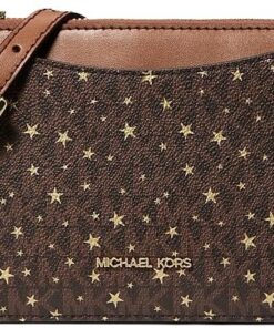 Michael Kors Arden Medium bedruckte Signature Logo Crossbody Bag Brown