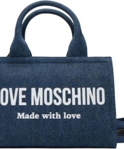 Love Moschino Damen Shopper Denim Signature Love One Size