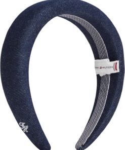 Tommy Hilfiger Damen Th Nautical Denim Headband AW0AW18661 Stirnband, Blau, Einheitsgröße