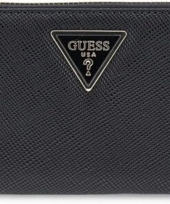 GUESS Geldbörse Laurel II SLG Medium Zip Around Wallet Black schwarz