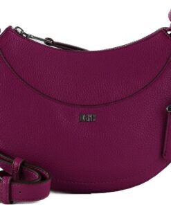 DKNY Women's Barbara Top Zip Crossbody, Dark Orchid, One Size