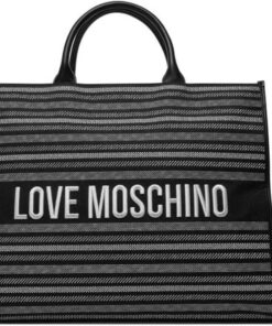 Love Moschino POLJC4239PP0MKO100AU, Umhängetasche für Damen, Schwarz, 18 cm x 42 cm x 35 cm
