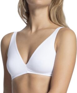 CALIDA Natural Comfort Soft-BH, triangelform Damen, verstellbare Träger, bügellos, aus hochwertiger Baumwolle