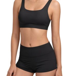 Perioden Bikini Set 2-teilig mit High Waist Shorts für Damen | Menstruationsschutz im Zwickel, breite Träger, herausnehmbare Pads, elastischer Sitz, weiches Material, Pool, Strand