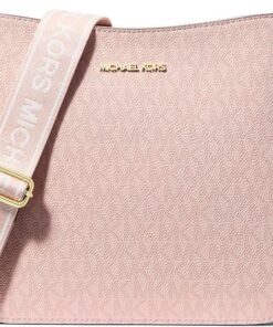 Michael Kors - Umhängetasche für Damen, Reisejet-Muster, mit kleinem Signaturlogo (rosa Weizenpulver)
