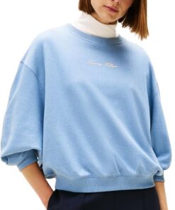 Tommy Hilfiger Damen Classic Script Terry Sweatshirt Ww0ww48269 Pullover-Sweatshirt (1er Pack)
