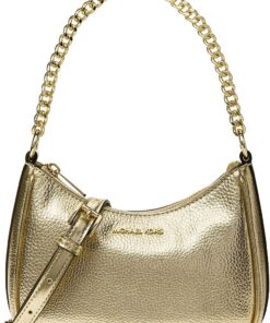 Michael Kors Jet Set Travel Extra-Small Metallic Convertible Crossbody Pale gold