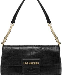 Moschino Borsa donna Love a mano/tracolla ecopelle soft stampa cocco nero B25MO119 JC4285PP0LKF0000