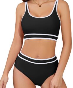 SHEKINI Speed Bikini Set Damen Zweiteiler Badeanzug Fitness sportliche Bademode für Frauen Schwimmbikini Sport Zweiteiler Bustier Schwimmbad Pool