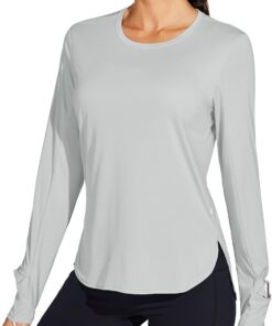 WILLIT Damen Sportshirt Laufshirt Sonnenhemden UPF 50 Langarm T-Shirt Wandern Leicht Schnelltrocknende UV-Schutz Outdoor Yoga Tops Rashguard