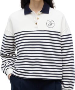 Tommy Hilfiger Damen Th Roundal Collar Swtsht Ww0ww50036 Andere Sweatshirts (1er Pack)