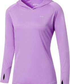 WILLIT Damen Laufshirt UPF 50+ Sonnenschutz Hoodie Sportshirt UV Shirt Langarm Wandern Angeln Outdoor Shirt Schnelltrocknend Leichter Hoodie