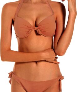 Damen Bikini Set Bademode Nackenträger Push up Bikinioberteil Einstellbar Seitlich Bindungen Zweiteilige Women Swimwear Zweiteilige Swimsuit