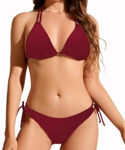 Damen Bikini Set Sexy Brazilian Style, Triangel Bikinis Sport Strand Badeanzug für Frauen