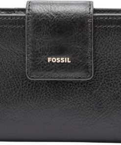 Fossil Damen Logan Leder RFID-blockierende Lasche Clutch Geldbörse für Frauen