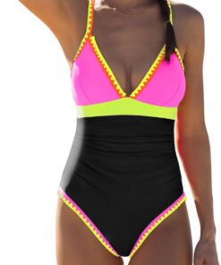 popvil Damen Nein Badeanzug (1er Pack)