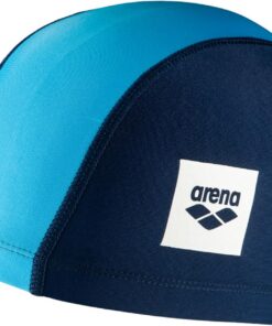 arena Unix II Junior Unisex Stoff-Badekappe, Schwimmkappe für Jungen und Mädchen, Schnelltrocknende Badekappe aus Stretchstoff, Weiche und Strapazierfähige Schwimmkappe
