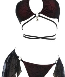 MEOWCOS.COM Damen Bikini-Set Gothic