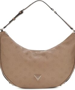 GUESS Borsa a spalla Cresidia large hobo ecopelle dark taupe B25GU180 PG934903