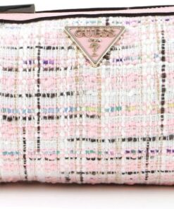 GUESS Manhattan Crossbody Barrel Pink Tweed