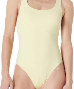 Amazon Essentials Damen Einteiliger Badeanzug mit Überkreuzten Trägern am Rücken