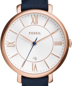 Fossil Damen Analog Quarz Uhr mit Leder Armband ES3988