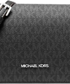 Michael Kors Jet Set Signature Logo Umhängetasche Schwarz PVC