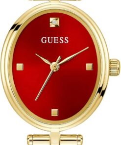 Guess Damen-Uhr Ruby Gold 24mm mit Edelstahlarmband & 3 bar Wasserschutz – GW0935L4