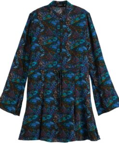 Scotch & Soda Damen Printed Long Sleeve Mini Dress Lässiges Kleid