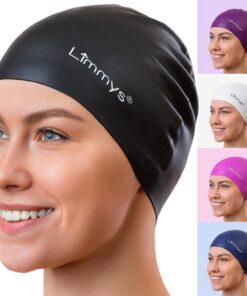 Limmys Silikon Badekappe für Erwachsene – Weiche Stretch Schwimmkappe für Damen & Herren – rutschfeste Passform ohne Druck, chlorbeständig, sicherer Ohrabschluss, langlebiges latexfreies Silikon