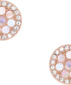 Fossil Ohrringe Für Frauen Mop, 10(D)*2.0(Dicke)mm Rose Gold Edelstahl-Ohrringe, JF02906791