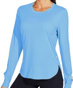 WILLIT Damen Sportshirt Laufshirt Sonnenhemden UPF 50 Langarm T-Shirt Wandern Leicht Schnelltrocknende UV-Schutz Outdoor Yoga Tops Rashguard