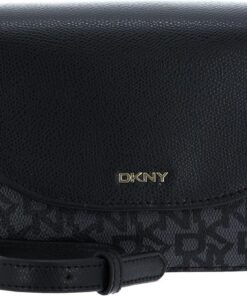 DKNY Umhängetasche Abendtasche Felicia Flap Crossbody Bag BK Logo - BK schwarz mehrfarbig