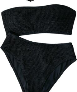 SweatyRocks Damen Bikini Set Bandeau 2 Teiliger High Waist Badeanzug | Trägerlos Bikini Damen, Urlaub Strandmode, Sommer Outfits, Micro Bikini Damen, Foto Shooting
