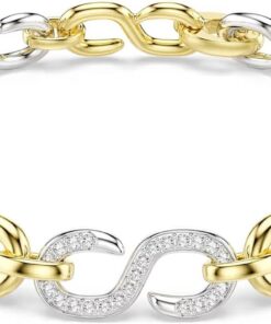 Swarovski Dextera Armband, rund, Weiß, Mix aus Oberflächen